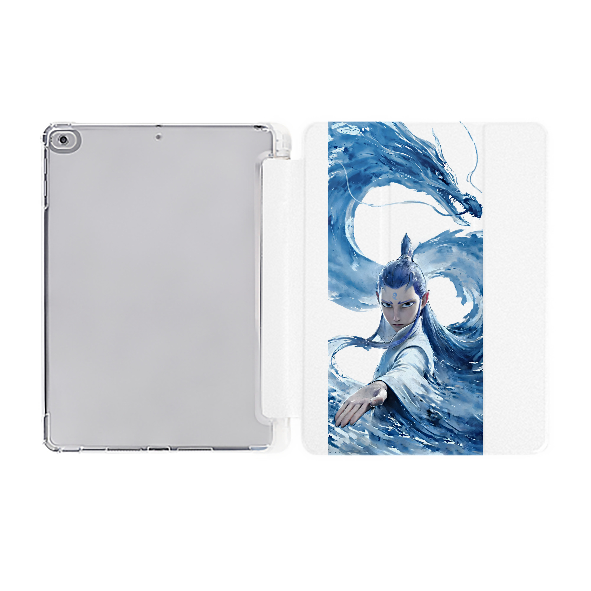（画像用） Ne Zha 2 ナタ 魔童の大暴れ IPad ケース ペン収納付き 三つ折りスタンド PUレザー×シリコン 対応機種9.5/10.5/10.9インチ